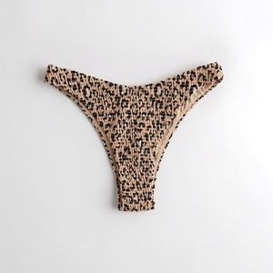 Hollister Smocked High Leg Bikini Bottom